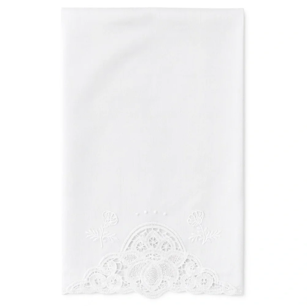 Set of 2 White Linen Table Napkins